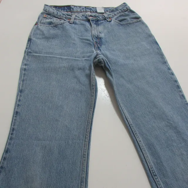 Vintage 90's Levi's 517 Junior Kids Jeans Size 9 L32 Low Bootcut Light Denim