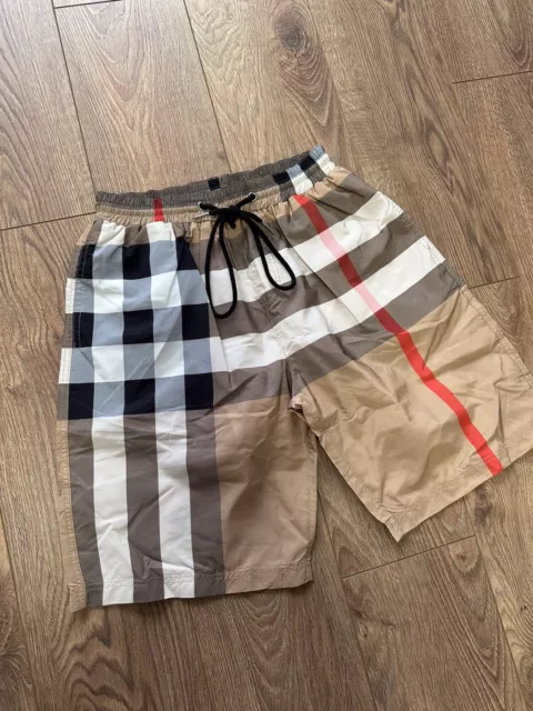 Burberry Nylon Swim Shorts Mens Check Size Medium