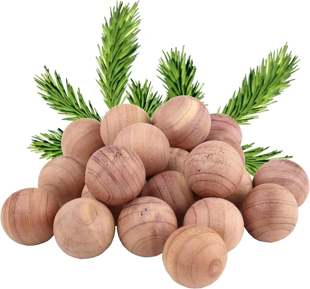 Palline di falena cedro, confezione da 12, repellente ideale per armadi, case, auto, roulotte,