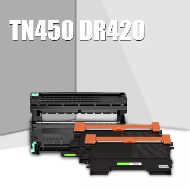 TN450 Toner Cartridge DR420 Drum Unit Lot For Brother MFC-7240 7860DWR FAX-2840