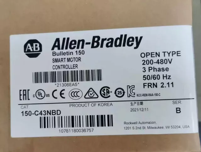 New Allen-Bradley 150-C43NBD SMC-3 Smart Motor Controller 150C43NBD 2