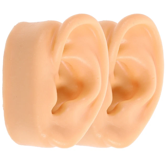 1 paio di orecchi in silicone modello orecchio flessibile modello orecchio simulazione morbido modello orecchio