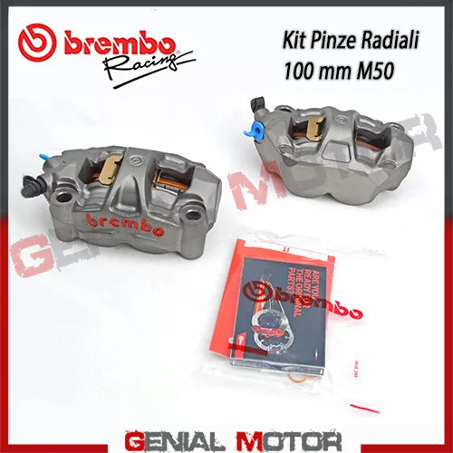 Kit Pinzas Brembo Monobloque M50 Aluminio Cnc Delanteras Banda De Freno 32-34