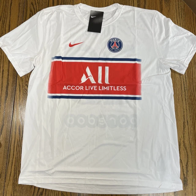 New Nike Messi Paris PSG Argentina Men's T-Shirt Jersey Size XXL White World Cup