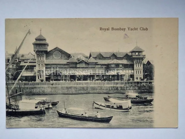 INDIA BOMBAY MUMBAI Royal Yacht Club old postcard