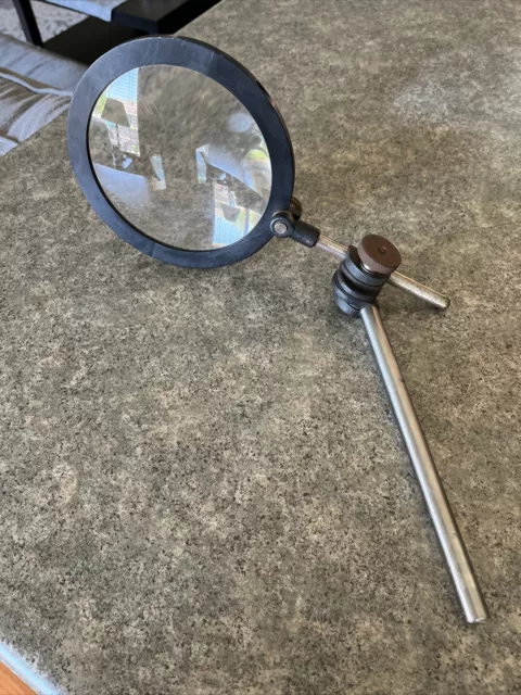 Vtg Magnifying Glass Articulated Arm Jewelers Bench Electronics Machinist