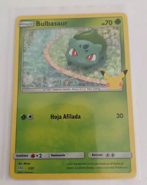 Carte Pokémon 1/25 Bulbasaur HOLO holographique - 25 ANS MCDONALD'S 2021 ESPAGNE