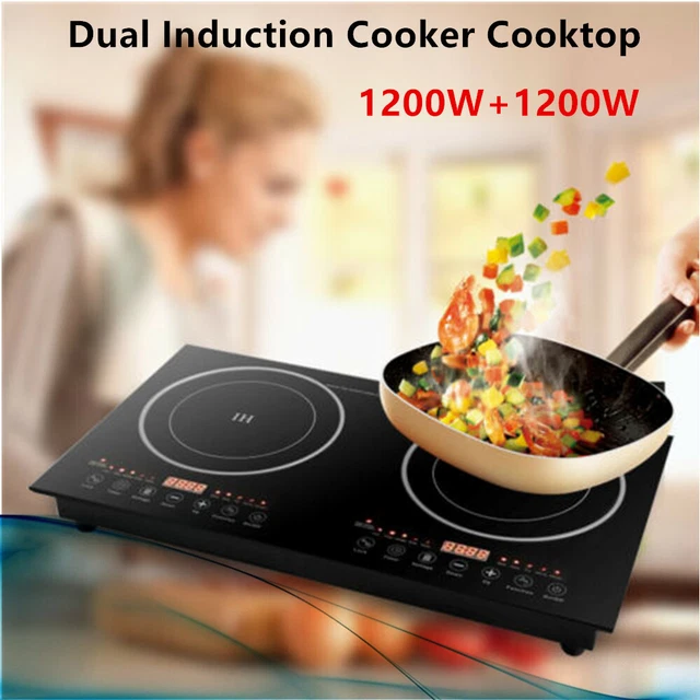 PORTABLE DUAL INDUCTION Cooktop 2 Burner Cooking Cooker Hot Plate