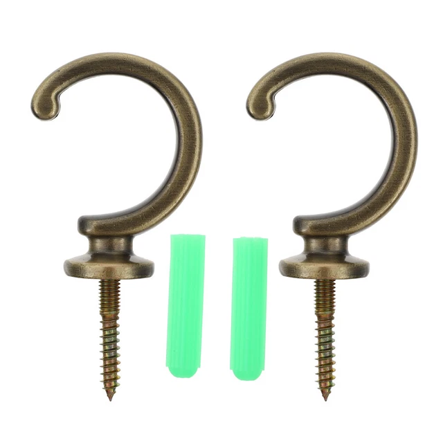 2 Pcs Zinc Alloy Curtain Wall Hook Drapery Holdbacks Tie Curtains
