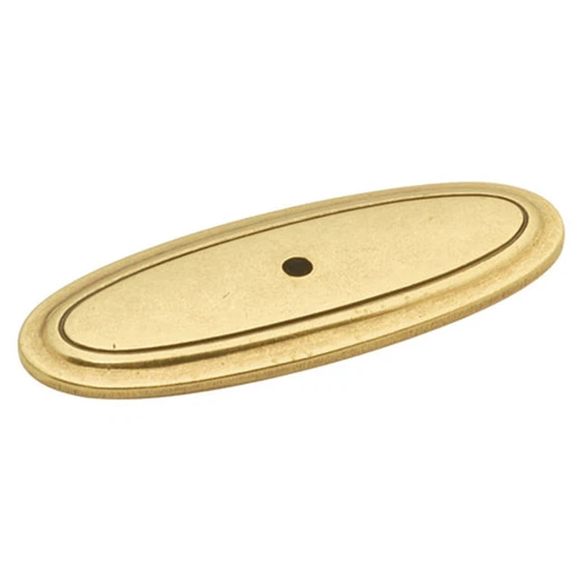 Placa posterior de latón Lancaster antigua perno Hickory Hardware Manor House 3" P277-LP