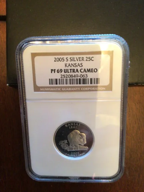 2005 S KANSAS State Statehood  Quarter Coin NGC PF69 Ultra Cameo