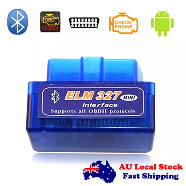 ELM327 OBDII OBD2 Bluetooth Car Scanner Torque Android CAN Auto Scan Tool AU