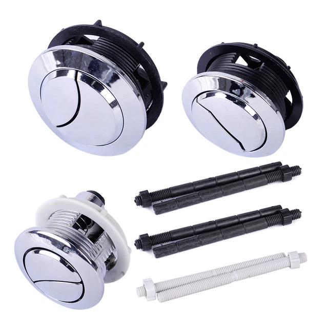 PLASTIC DUAL FLUSH Toilet Water Tank Push Button With 2 Rod for38/48