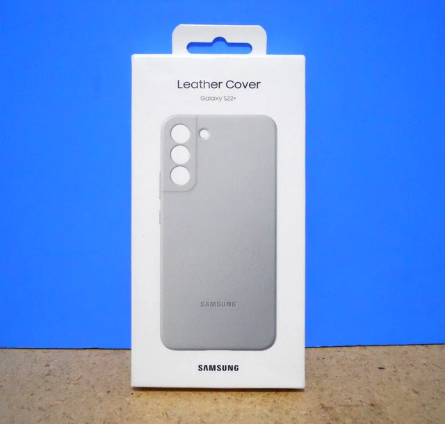 Genuine Samsung Galaxy S22+ Plus Leather Protective Cover Case Light Gray New!