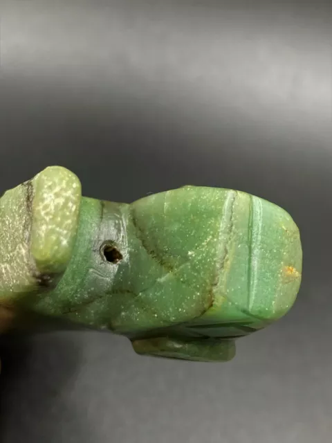 Old Antique Aventurine Jade Tiger Figure Bead Pendant Ancient Pyu Culture Burma 10