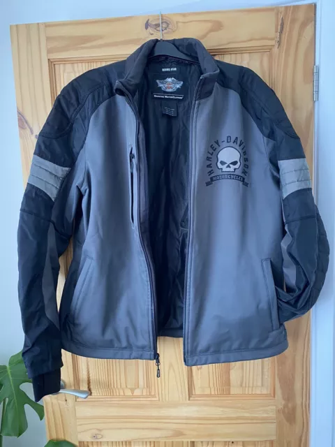 Harley Davidson Mens Spring / Summer Black Waterproof Motorcycle Jacket Size XL