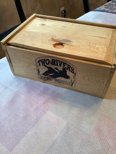 Two Rivers Decoy Company Wooden Crate 13.25 X 9 X 5.25”