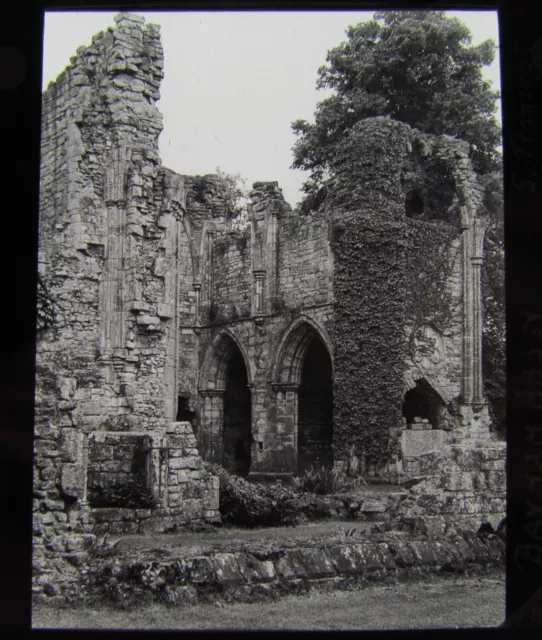 Glass Magic Lantern Slide BAYHAM ABBEY NEAR FRANT C1910 ENGLAND L101