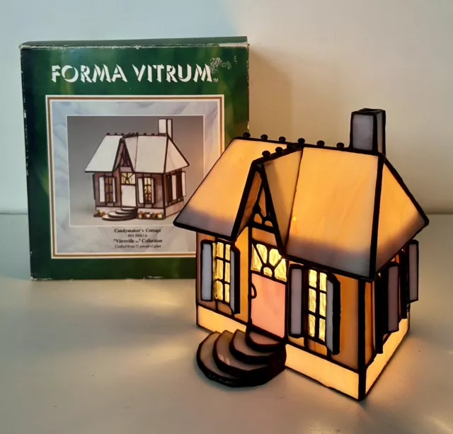 Forma Vitrum Vitreville - Candymaker’s Cottage - In Box -Stained Glass House