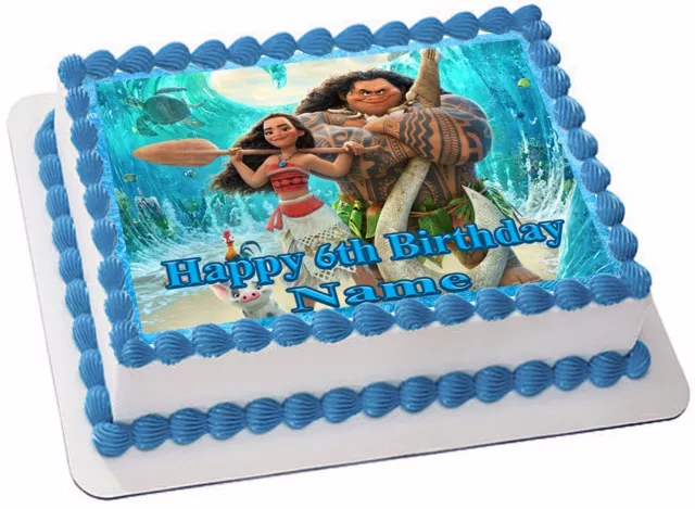 Moana  Real Edible Icing  Cake Topper  Frosting Sheet