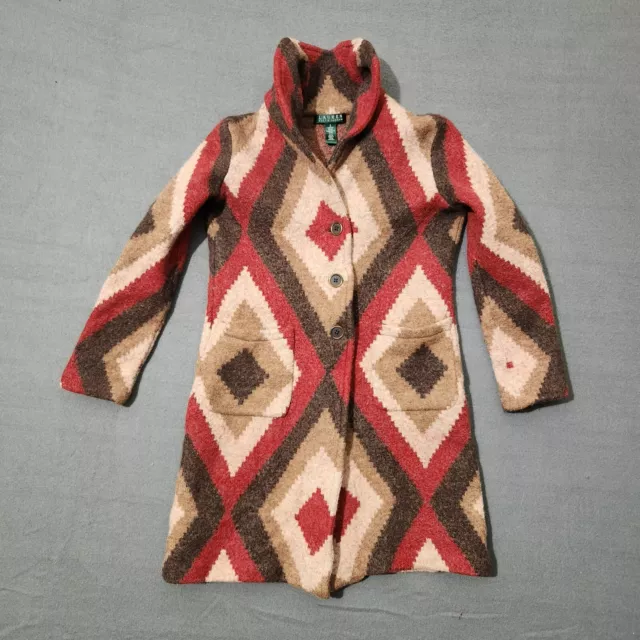 Lauren Ralph Lauren Womens Wool Aztec Navajo Cardigan Size Small? Maybe XS?