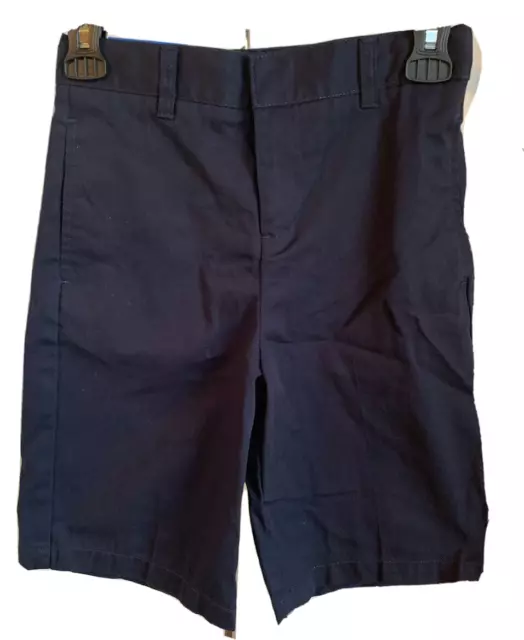 French Toast Boys' Size 10 Navy Blue Adjustable Waist Flat Front Shorts NWT
