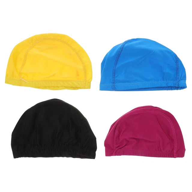 4 Pcs Swimming Cap Bathing Caps High Elasticity Pool The Fabric