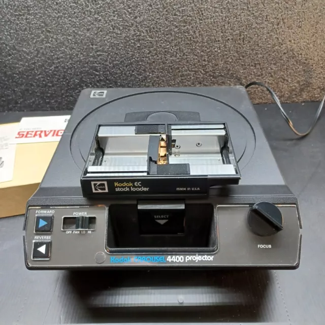 Vtg Kodak Carousel 4400 Slide Projector + Remote + B40 Stack Loader Tested Works