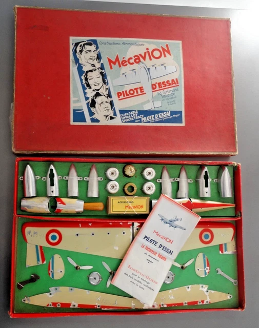 Mecavion 00 Avion coffret aviation Baby ancien en tôle lithographiée avec notice Mecavion 00 Avion coffret aviation Baby ancien en tôle lithographiée avec notice
