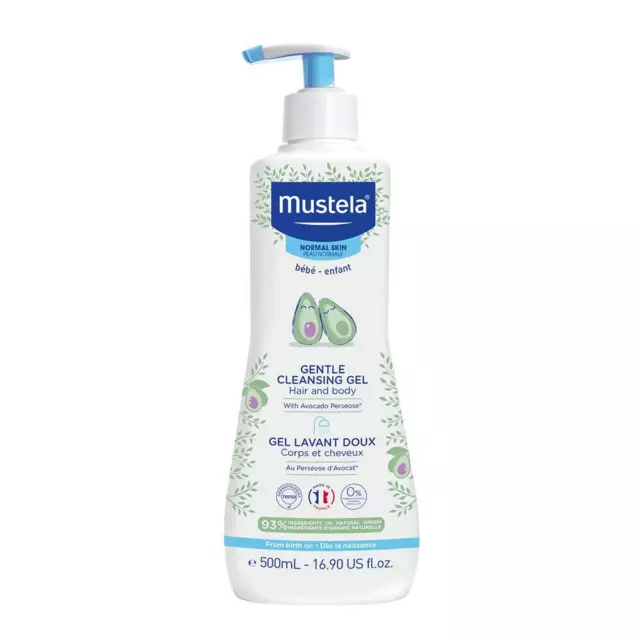 Mustela Baby Gentle Cleansing Gel - Baby Hair & Body Wash - with Natural Avocado