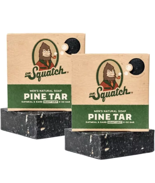 Dr. Squatch - Natural Bar Soap Pine Tar - 5 oz.(Pack of 2)