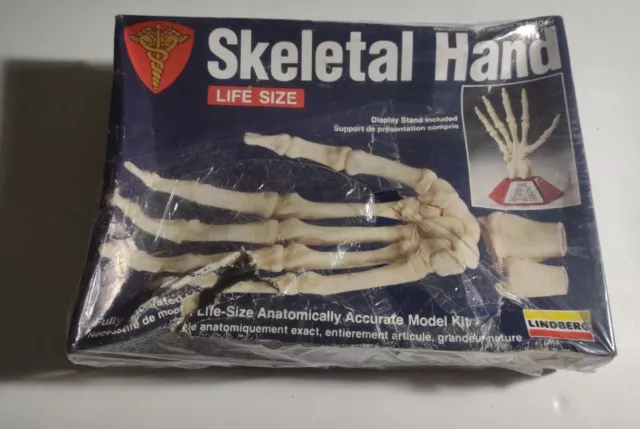 1991 Lindberg Skeletal Hand Life Size Model Kit New Great Prop Or Educational