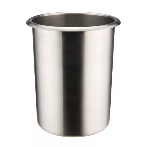 New 2qt Winco BAM-2 Round Bain Marie Pot 5 ¾” x 7” Mirror Finish Stainless Steel
