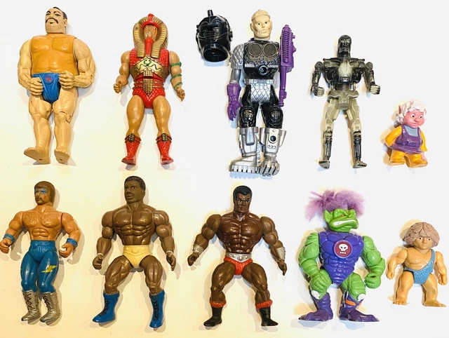 1980's Vintage Lot Of 10 Figures Clamp Champ Blackstar Eboneen Remco Soma MOTU