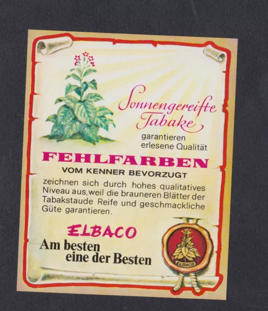 Ancienne  Lytho médaillon  Cigare Label  BN63200 Fleur de tabac