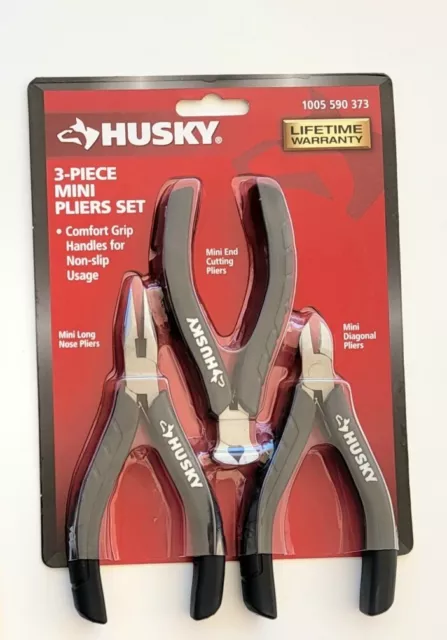 Husky 3pc Mini Pliers Set/