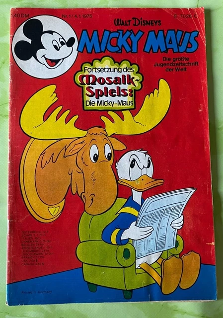 Micky Maus - Nr. 1 - 04.01.1975 - Walt Disney - Ehapa