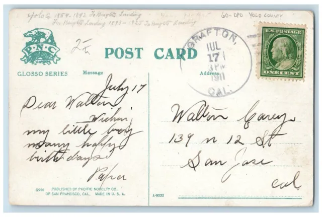 DPO Yolo County Postcard Reaping And Threshing 30 Horse Team California CA 1911