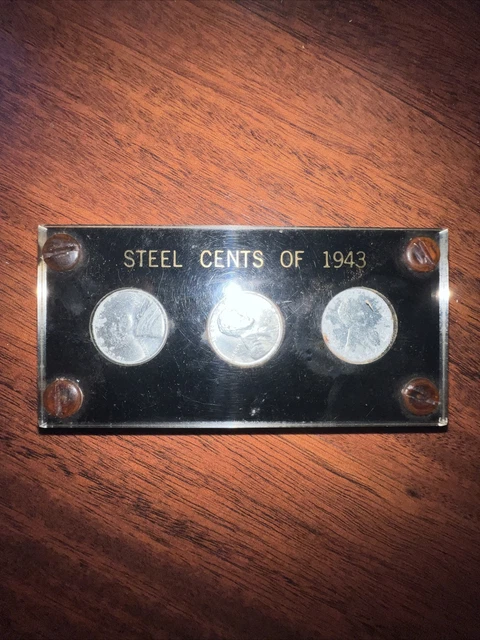 1943 P D S Wheat head Lincoln 3 Penny Set