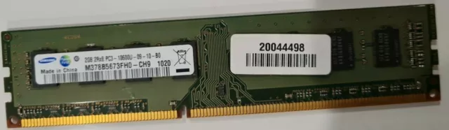 1 x Samsung 2GB PC3-10600U DDR3 (M378B5673FH0-CH9) RAM Desktop Memory