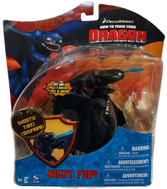 How to Train Your Dragon Series 3 Deluxe Night Fury Action Figure Toothless NEW