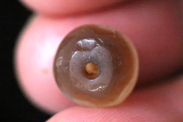 Near Eastern, Bukhara Afghanistan Ancient Banded Agate Bead- Stripes, 12mm #A434