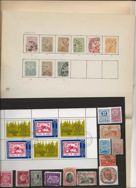 Bulgarien, България - Briefmarken-Konvolut meist ältere Marken auf Blättern