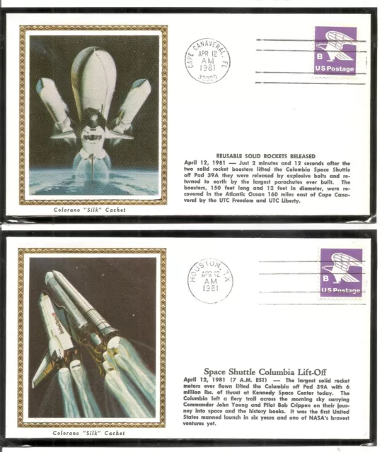 USA Space Cover. Space Shuttle Columbia Lift-Off .April 12.1981. Colorano. 1