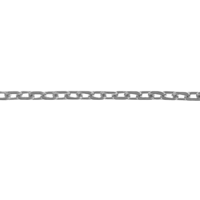 Chaîne maille Forçat en Argent 925 rhodié - Longueur au choix - Largeur 1,3mm