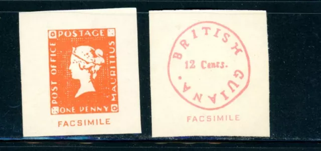 British Guiana - Facsimile Stamps - 2 MH      (C203)