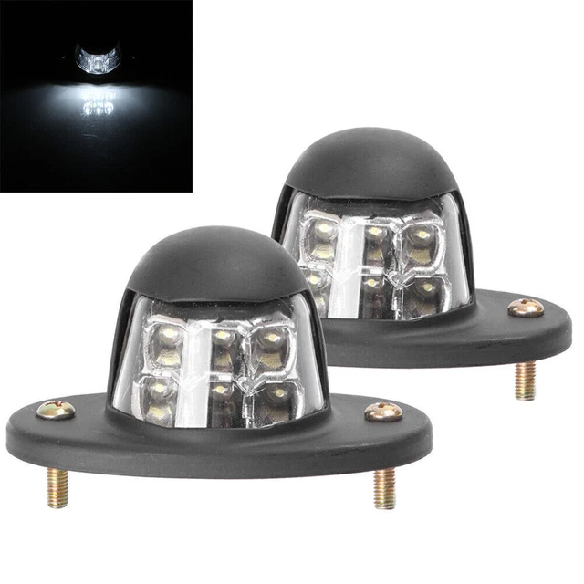 Universal White LED Truck License Plate Lights Car Door Lights Rear Tag Lamp tb