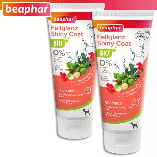 Beaphar 2 x 200 ML Bio Shampooing Pelage Brillant Coat