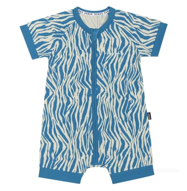 Bonds Baby Zebra Print Zip Romper - Blue - Size 3-6 Months Size 00NWT