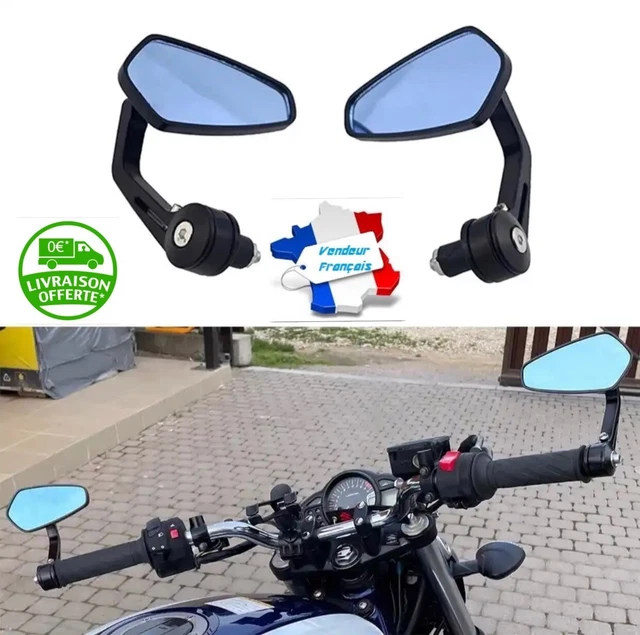 Rétroviseurs De Moto Universels KAOLALI - Paire De Rétros Guidon Angle Réglable 360°, Pour Scooter, ATV, Quad (Diamètre 13mm Ou 20mm)